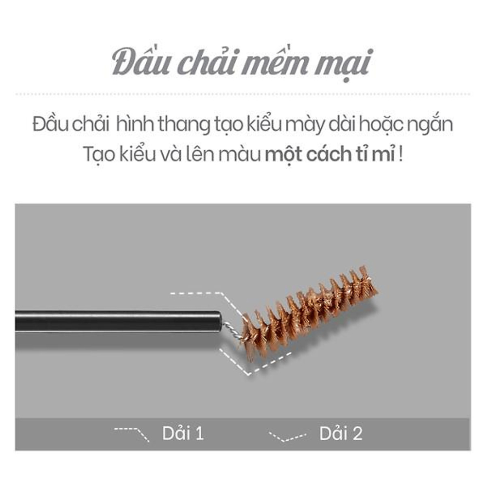 Mascara mày Klavuu Urban Pearlsation Easy Touch Browcara 3g định hình lông mày tự nhiên