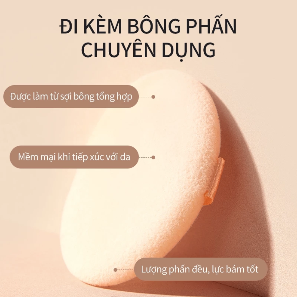 Phấn phủ nén Hexze Lacquer Seal Tulle Set Up Powder 15g mỏng nhẹ kiềm dầu giữ lớp nền lâu trôi