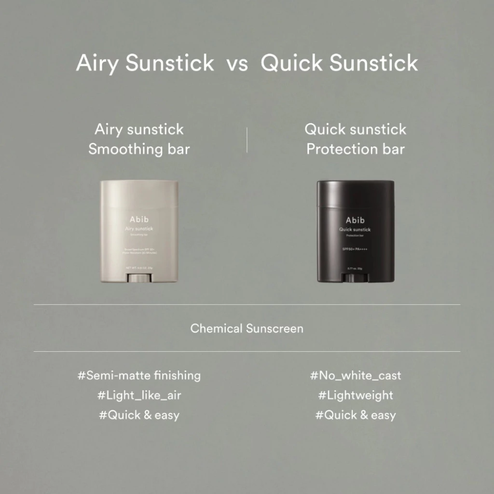 Thanh lăn chống nắng Abib Airy Sunstick Smoothing Bar SPF50+ PA++++ 23g