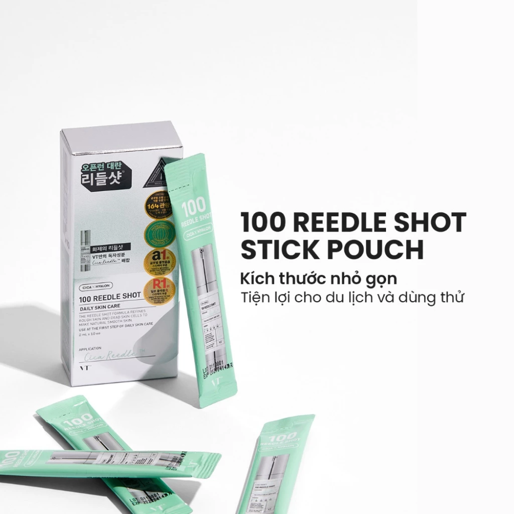 Tinh chất VT Cosmetics Reedle Shot Stick Pouch 2ml x 10ea phục hồi và tái tạo da