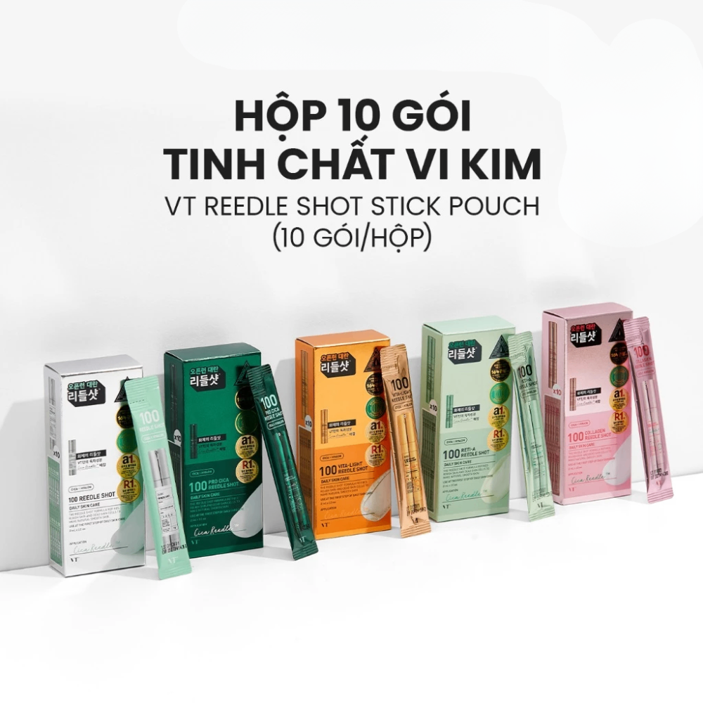 Tinh chất VT Cosmetics Reedle Shot Stick Pouch 2ml x 10ea phục hồi và tái tạo da