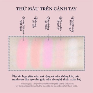 Phấn má hồng Flower Knows Swan Ballet Series Embossed Blush 5g chất phấn mịn lì dễ tán