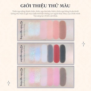 Bảng phấn mắt 6 ô Flower Knows Swan Ballet 6.5g hiệu ứng mịn lì lâu trôi