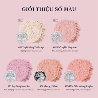 Phấn má hồng Flower Knows Swan Ballet Series Embossed Blush 5g chất phấn mịn lì dễ tán