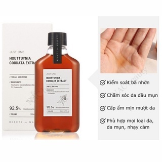 Nước hoa hồng Bom Just One Houttuynia Cordata Extract 150ml cấp ẩm, dành cho da dầu mụn