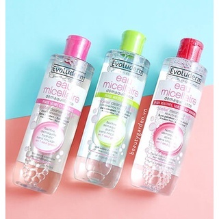 Nước tẩy trang không cồn Evoluderm Micellar Cleansing Water 500ml làm sạch, dịu da