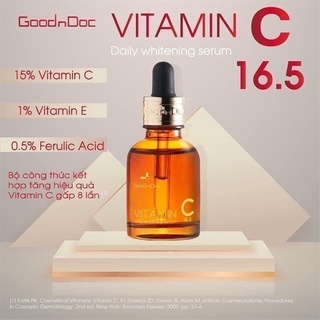 Serum Vitamin C Goodndoc Daily Whitening 30ml giúp da mềm mại, trắng sáng