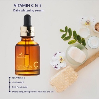 Serum Vitamin C Goodndoc Daily Whitening 30ml giúp da mềm mại, trắng sáng