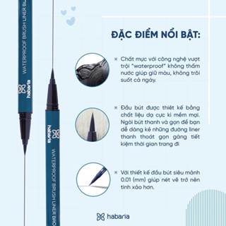 Bút kẻ mắt nước Habaria Waterproof Brush Liner 1g dễ dàng hoàn thành những đường viền dày mỏng khác nhau