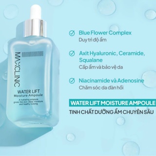 Serum Maxclinic Water Lift Moisture Ampoule 100ml bổ sung độ ẩm giúp da mềm mại và săn chắc