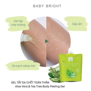 Gel tẩy da chết toàn thân Baby Bright 200ml dạng hạt tẩy da chết đem lại làn da mịn màng không bị khô