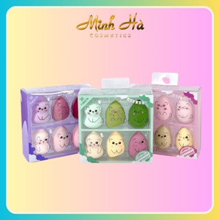Set 6 bông mút trang điểm Habaria Makeup Sponge Cats So Cute 16g chất liệu cao cấp, mềm mại