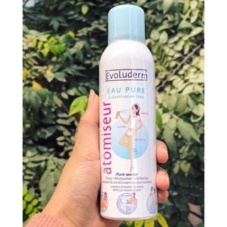 Xịt khoáng Evoluderm Eau Pure 400ml nhập khẩu từ Pháp cung cấp độ ẩm cho da săn chắc và rạng rỡ tự nhiên