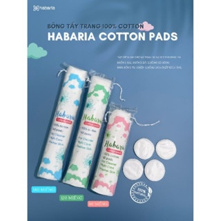 Bông tẩy trang Habaria 100% Cotton 80/120/140 miếng tự nhiên an toàn cho da