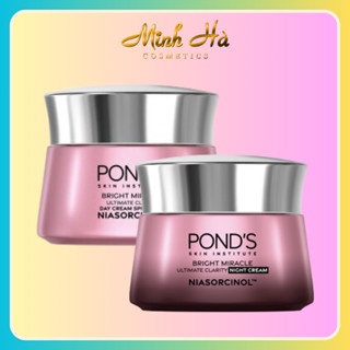 Kem dưỡng trắng da Pond's Bright Miracle Ultimate Clarity Day + Night Cream 45g dưỡng da sáng mịn đều màu