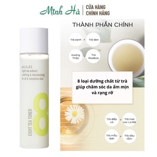 Nước hoa hồng 8 loại trà Bom Eight Tea 150ml giúp làn da đều màu và khỏe mạnh