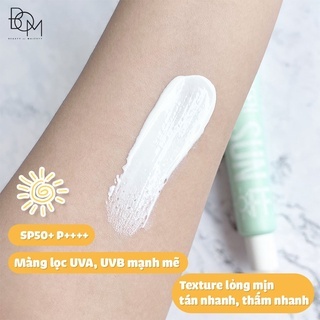 Kem chống nắng Bom Green Sun UV SPF50+ PA++++ 50ml chống nắng, cấp ẩm và dưỡng da trắng mịn