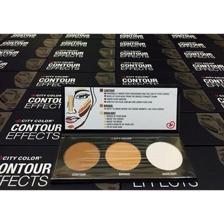 Phấn tạo khối và highlight 3 ô City Color Contour Effects Palette 4.5g chất phấn mịn lì tự nhiên