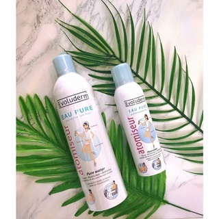Xịt khoáng Evoluderm Eau Pure 400ml nhập khẩu từ Pháp cung cấp độ ẩm cho da săn chắc và rạng rỡ tự nhiên