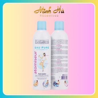 Xịt khoáng Evoluderm Eau Pure 400ml nhập khẩu từ Pháp cung cấp độ ẩm cho da săn chắc và rạng rỡ tự nhiên