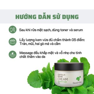 Kem dưỡng phục hồi da GoodnDoc Centella Repair 50ml giúp da sáng mịn màng, tăng tái tạo da