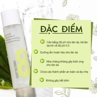 Nước hoa hồng 8 loại trà Bom Eight Tea 150ml giúp làn da đều màu và khỏe mạnh