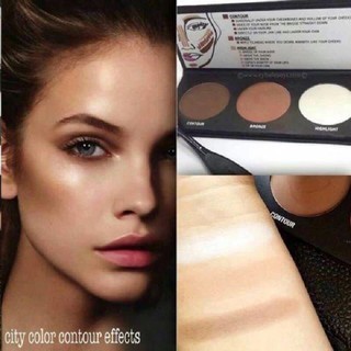 Phấn tạo khối và highlight 3 ô City Color Contour Effects Palette 4.5g chất phấn mịn lì tự nhiên