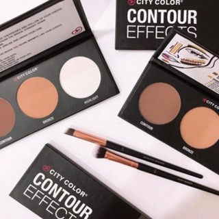 Phấn tạo khối và highlight 3 ô City Color Contour Effects Palette 4.5g chất phấn mịn lì tự nhiên