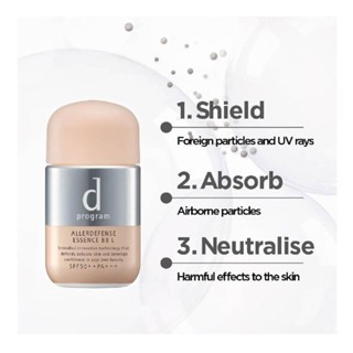 Kem chống nắng trang điểm D Program Allerdefense Essence BB SPF50+ PA+++ 30ml bảo vệ da nâng tông tự nhiên