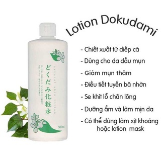 Nước hoa hồng Chinoshio Natural Skin Lotion Nhật 500ml làm dịu da giảm mụn hiệu quả