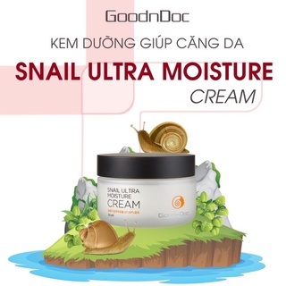Kem dưỡng Goodndoc Snail Ultra Moisture Cream 50ml chống lão hóa và bổ sung độ ẩm giúp da sáng mịn
