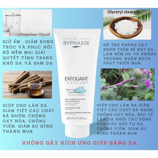 Kem tẩy tế bào chết toàn thân Byphasse 350ml loại bỏ da chết cải thiện tình trạng da