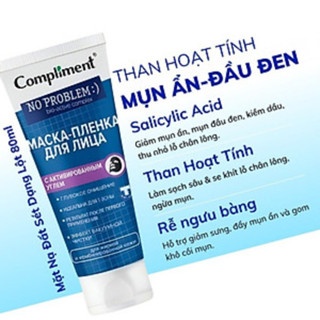 Mặt nạ đất sét Compliment 80ml detox da, làm sáng, kiềm dầu, se khít lỗ chân lông