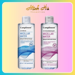 Nước tẩy trang Compliment Micellar Water 400ml giúp làm sạch da, phù hợp mọi loại da