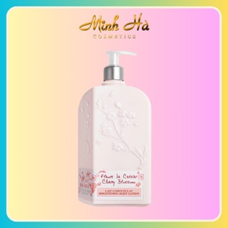 Sữa dưỡng thể hoa anh đào L'occitane Cherry Blossom Shimmering Lotion 500ml dưỡng ẩm và giúp làn da trở nên mịn màng