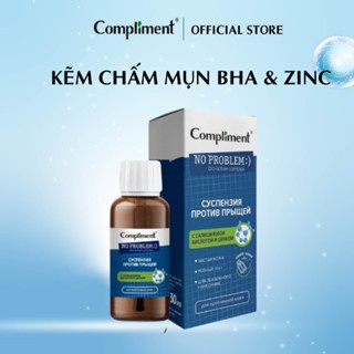 Kẽm chấm mụn BHA & ZinC Compliment No Problem 30ml giảm sưng tấy và làm dịu nốt mụn