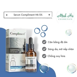 Serum Compliment 2% BHA ,5% Hyaluronic Acid & 20% Vitamin C AHA BHA PHA 27ml làm sạch da, giảm mụn trắng da căng bóng