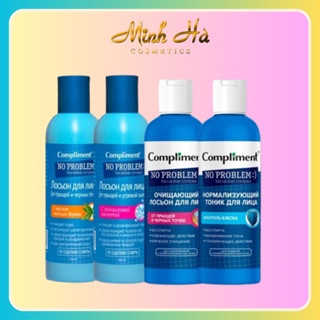 Nước hoa hồng Compliment No Problem 200ml giúp làm sạch da và giảm mụn