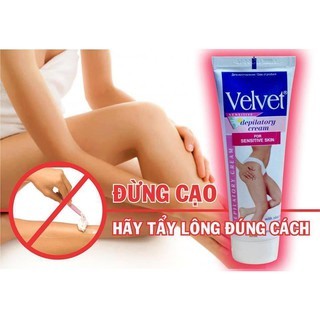 Kem tẩy lông Velvet Sensitive của Nga 100ml loại bỏ an toàn và dưỡng ẩm