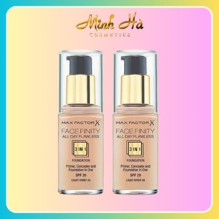 Kem nền Max Factor X All Day Flawless 3In1 Foundation #40 Light Ivory 30ml tự nhiên bền màu