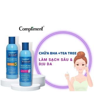 Nước hoa hồng Compliment No Problem 200ml giúp làm sạch da và giảm mụn