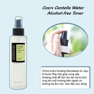Nước hoa hồng cho da mụn không cồn COSRX Centella Water Alcohol-Free Toner 150ml làm dịu da