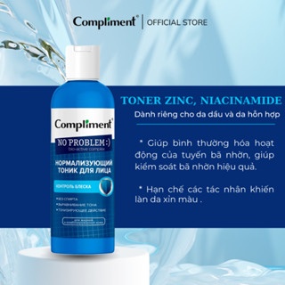 Nước hoa hồng Compliment No Problem 200ml giúp làm sạch da và giảm mụn