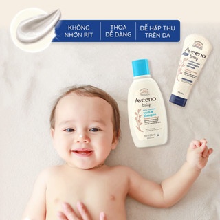 Kem dưỡng da nhạy cảm Aveeno Baby Soothing Relief Moisture Cream 227g hương thơm nhẹ‎ dịu cấp ẩm suốt ngày dài