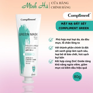 Mặt nạ đất sét Compliment 80ml detox da, làm sáng, kiềm dầu, se khít lỗ chân lông