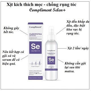 Xịt dưỡng tóc Compliment SE Selent+ 150ml giảm gãy rụng giúp tóc chắc khỏe