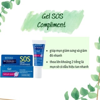 Gel chấm mụn SOS Compliment No Problem 25ml giúp loại bỏ mụn nhanh chóng