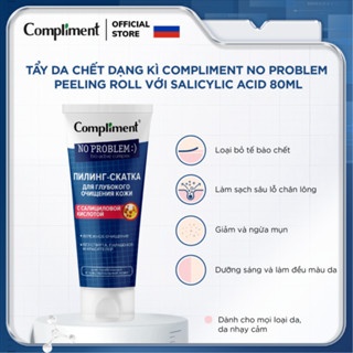 Tẩy da chết dạng kì Compliment No Problem Peeling Roll với BHA 80ml loại bỏ da chết, sợi bã nhờn, dầu thừa, làm sạch sâu