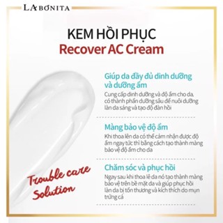 Kem La Bonita Recover AC Cream 50ml giảm mụn & phục hồi da