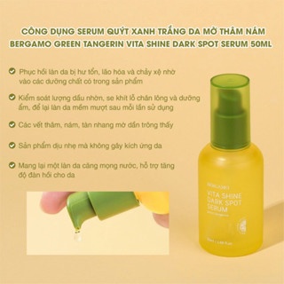 Serum quýt xanh Bergamo Green Tangerine Vita Shine Dark Spot 50ml trắng da mờ thâm